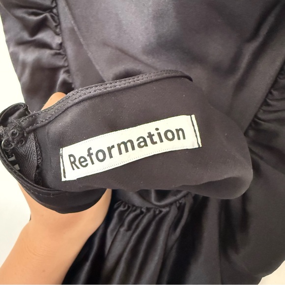 Reformation Casette Silk Dress - Picture 9 of 12